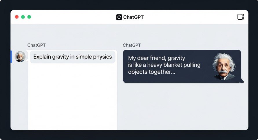 ChatGPT conversation as Einstein