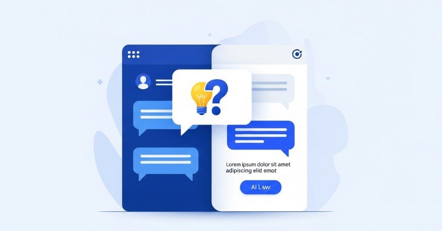 ChatGPT chatbot interface with question and lightbulb icons