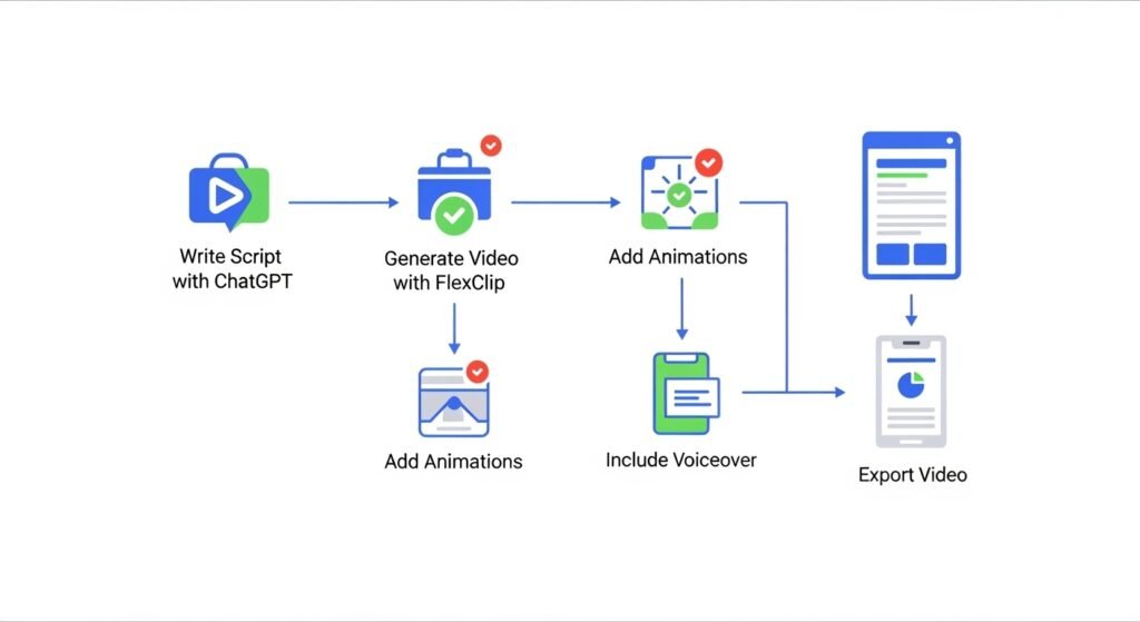 Flowchart for ChatGPT animation creation