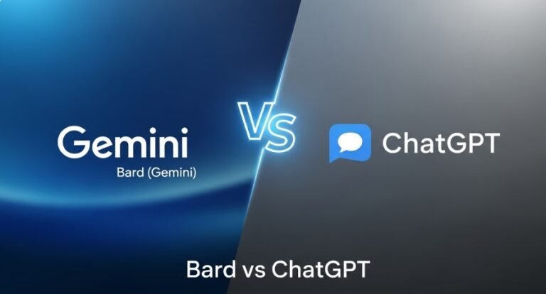 Thumbnail comparing Bard and ChatGPT for blog post