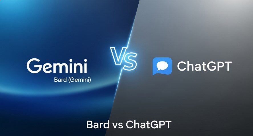 Thumbnail comparing Bard and ChatGPT for blog post