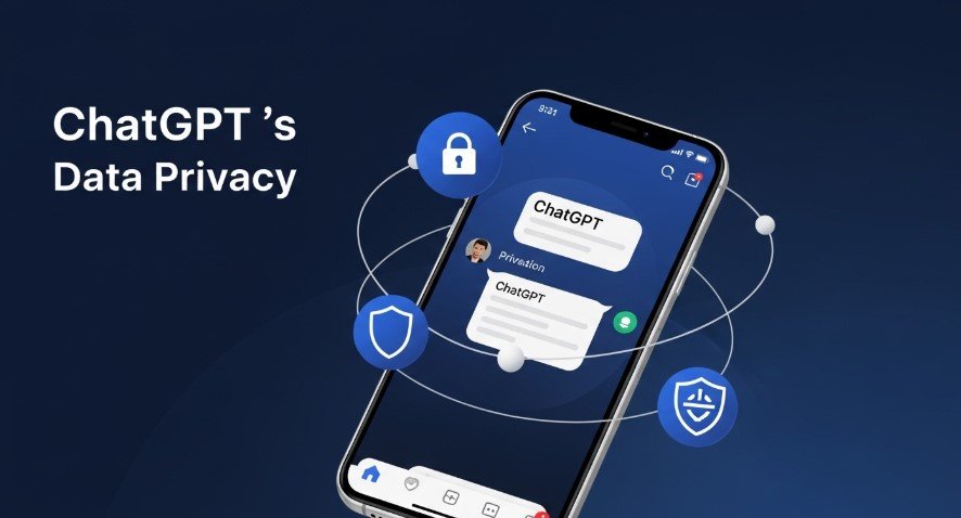 Illustration of ChatGPT privacy concerns