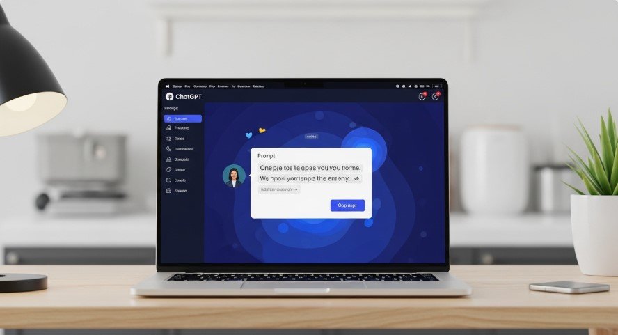 ChatGPT interface on a laptop screen
