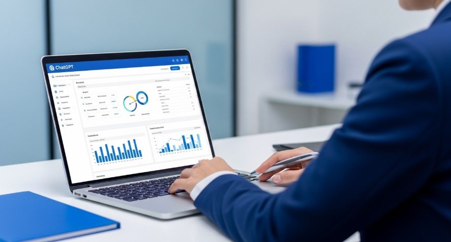 Salesperson using ChatGPT for lead prospecting