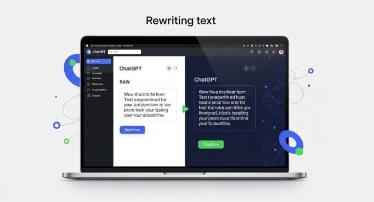 ChatGPT interface with rewritten text