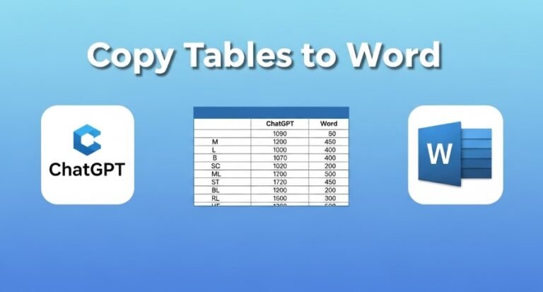 Thumbnail for copying ChatGPT tables to Word guide
