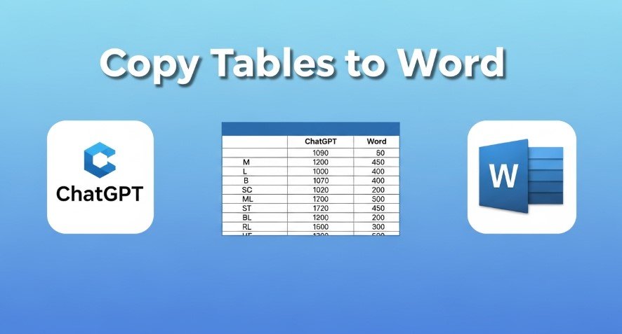 Thumbnail for copying ChatGPT tables to Word guide