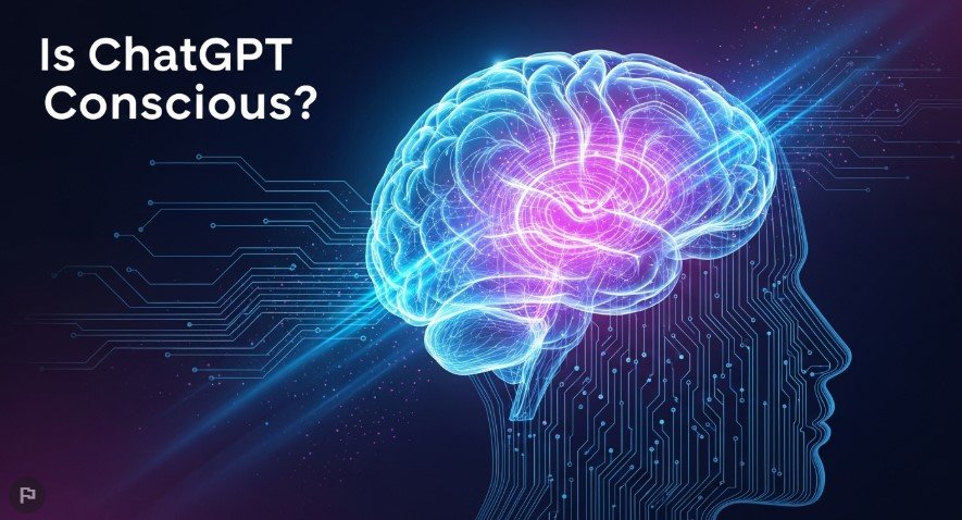 Thumbnail with brain and circuits for “Is ChatGPT Conscious?” post