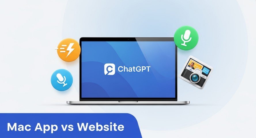 Thumbnail comparing ChatGPT Mac app and website