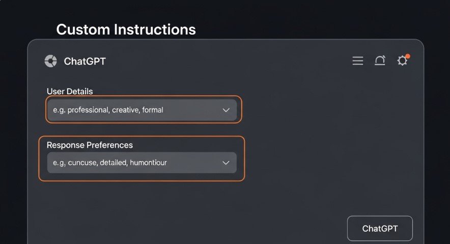 Infographic on benefits of ChatGPT custom instructions