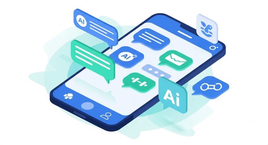 Health app interface with AI elements.