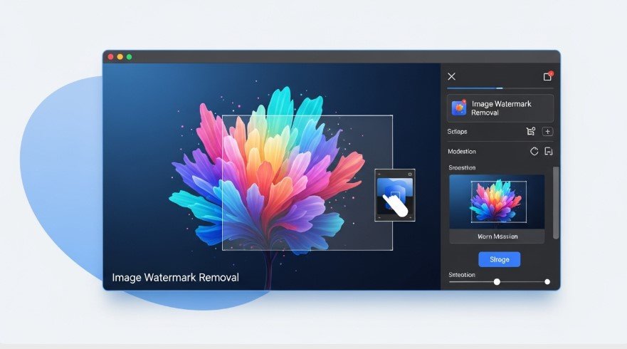 Screenshot tool removing watermark from AI image.