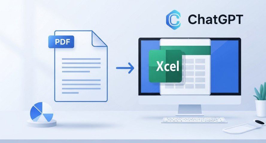 PDF to Excel conversion illustration