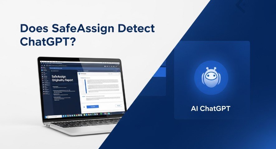 Thumbnail of SafeAssign report and ChatGPT interface
