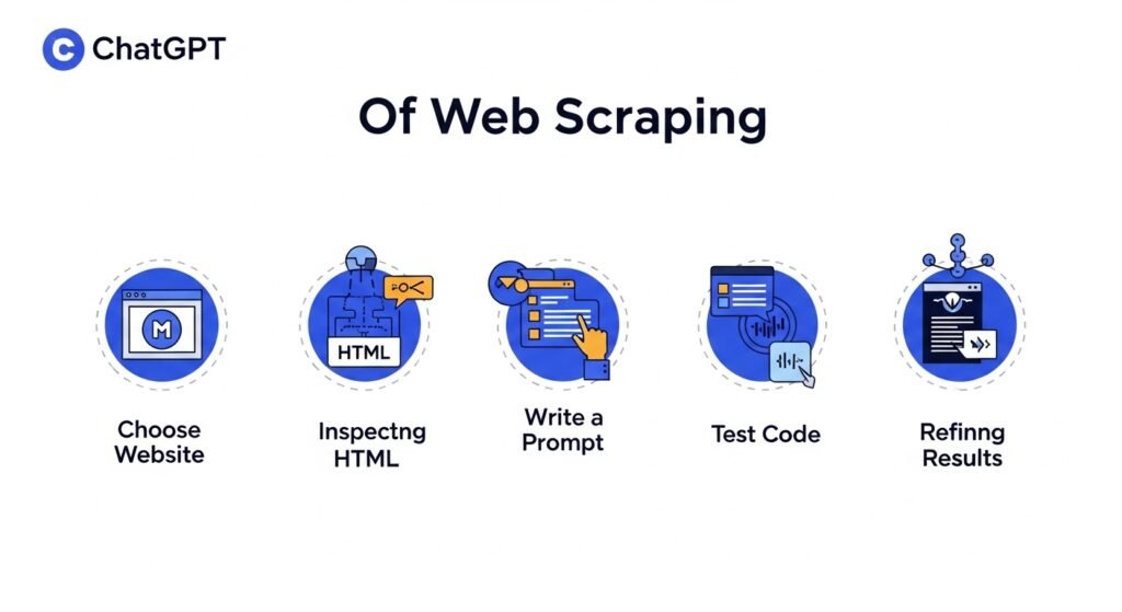 Step-by-step web scraping process with ChatGPT