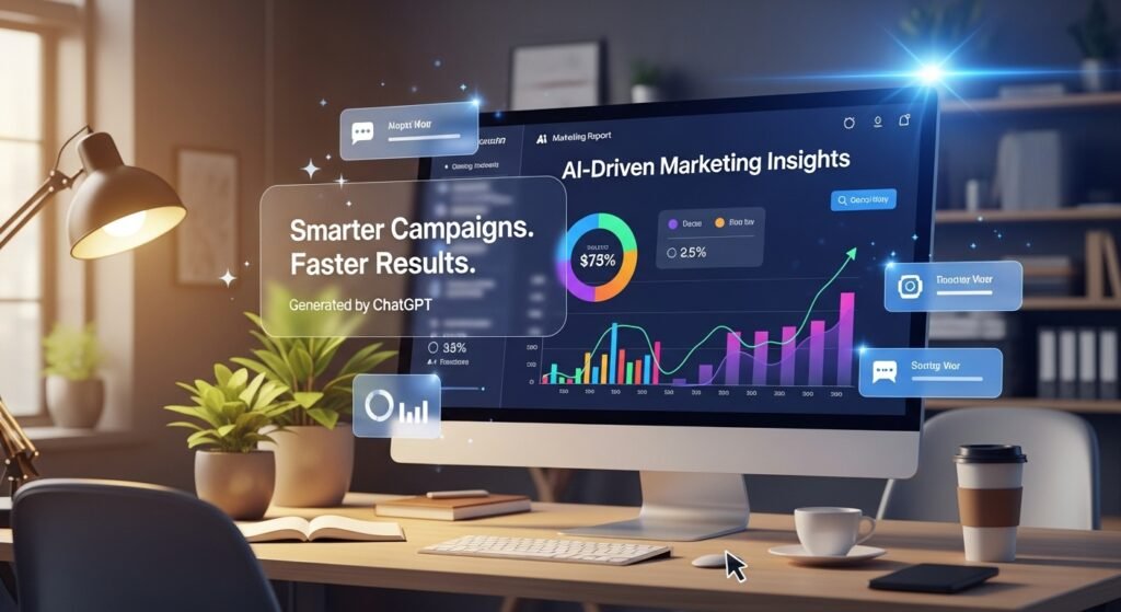 marketing report chart created by ChatGPT
