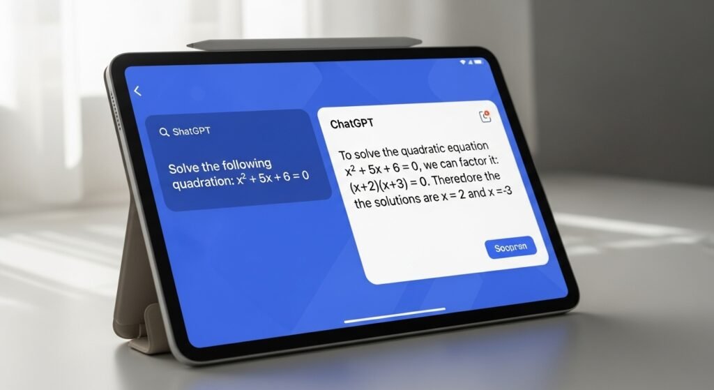 ChatGPT solving an algebra equation