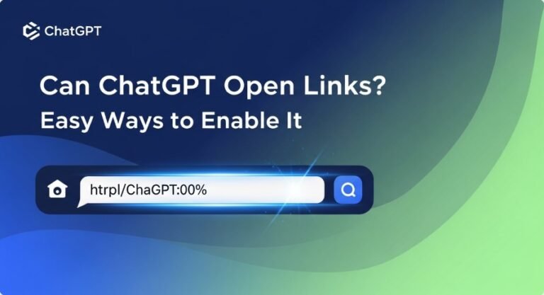 ChatGPT interface with a URL highlighted for web access.