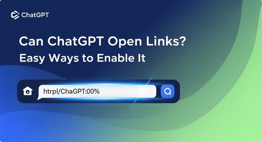 ChatGPT interface with a URL highlighted for web access.