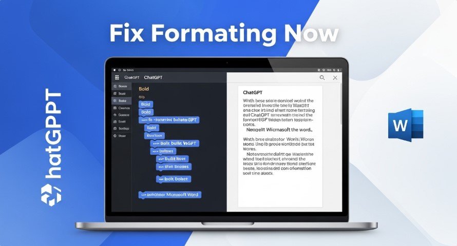 Thumbnail for blog post on fixing ChatGPT formatting in Word.