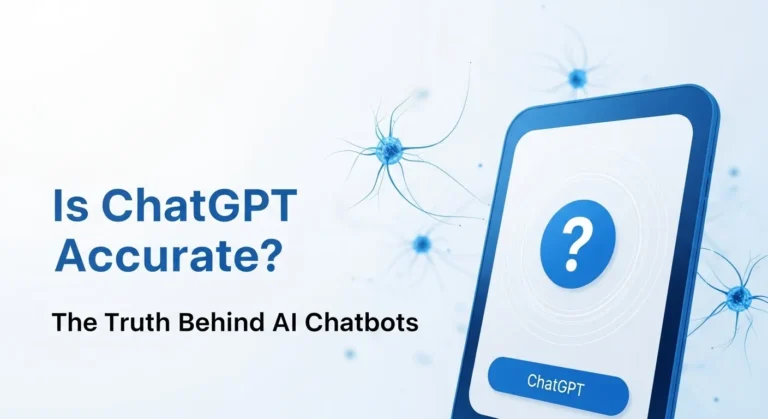 Thumbnail for ChatGPT accuracy blog post with question mark and AI interface