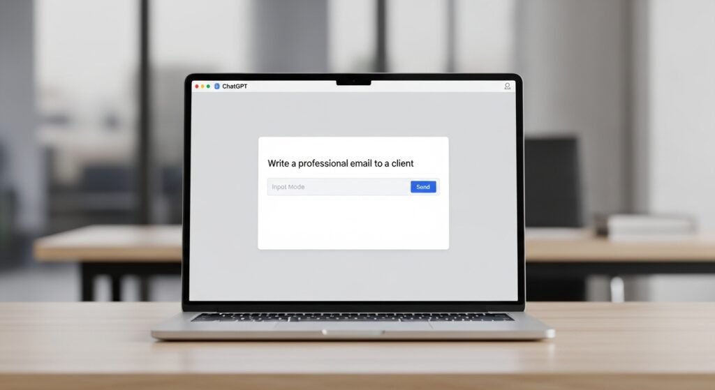 ChatGPT interface for email writing