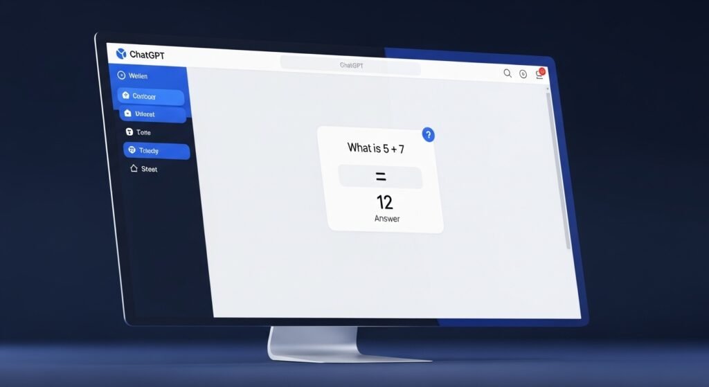 ChatGPT interface displaying a math solution