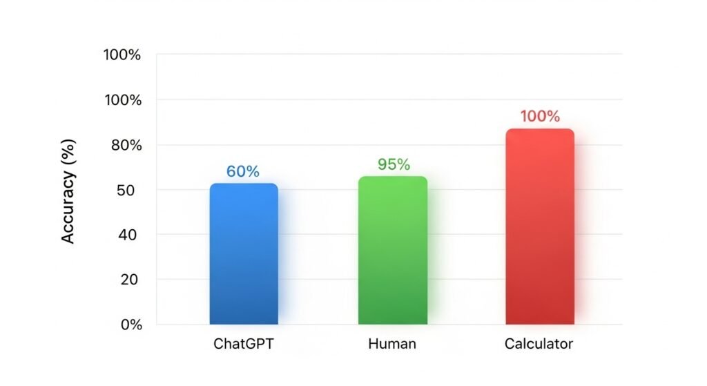 Bar chart comparing math accuracy